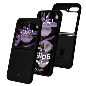 Silikonowe etui Bizon Soft Case do Galaxy Z Flip7 FE / Z Flip6, czarne