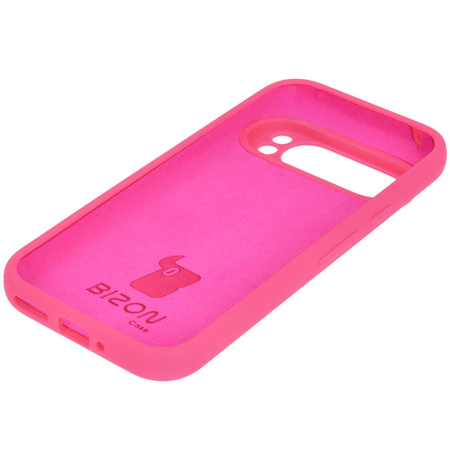 Silikonowe etui Bizon Soft Case do Google Pixel 9 Pro, neonowo-różowe