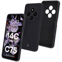 Silikonowe etui Bizon Soft Case do Xiaomi Redmi 14C 4G / Poco C75, czarne