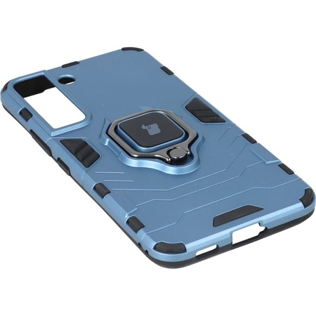 Etui Bizon Case Armor Ring do Galaxy S22 Plus, niebieskie