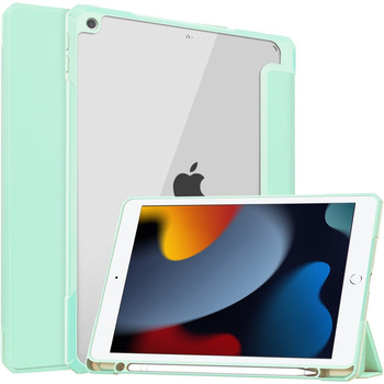Etui Bizon Case Tab Clear Matt do iPad 9/8/7 10.2 2021/2020/2019, miętowe