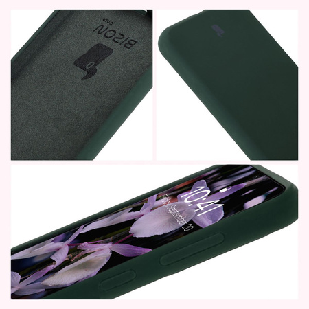 Silikonowe etui Bizon Soft Case do Galaxy A36 5G, ciemnozielone