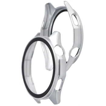 Etui ze szkłem do zegarka Bizon Case Watch Adamo do Huawei Watch GT6 46 mm, matowe srebrne