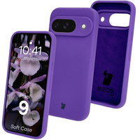 Silikonowe etui Bizon Soft Case do Google Pixel 9, fioletowe