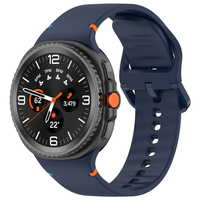 Silikonowy pasek Bizon Strap Watch Silicone G do Galaxy Watch 8 40 mm / 44 mm / 8 Classic 46 mm, granatowy