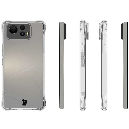 Etui + 2x szkło Bizon Case Clear Pack do Redmi 14C 4G, przezroczyste