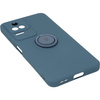 Etui Bizon Case Silicone Ring Sq do Xiaomi Poco F4, granatowe