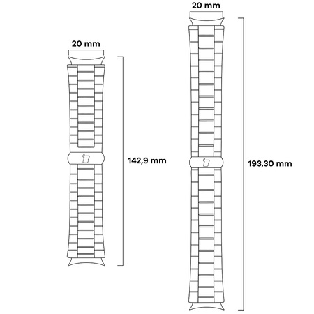 Pasek ze stali nierdzewnej Bizon Strap Watch Aura do Galaxy Watch FE/7/6/6 Classic/5/5 Pro/4/4 Classic, złoty