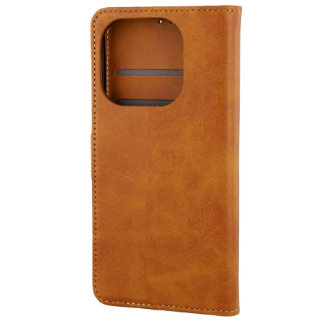 Etui z klapką Bizon Case Pocket do Xiaomi 15T, brązowe
