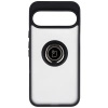 Etui z uchwytem na palec Bizon Case Hybrid Ring do Google Pixel 10 Pro XL, przydymione z czarną ramką