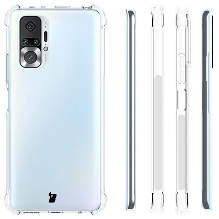 Etui + 2x szkło + obiektyw Bizon Case Clear Pack do Xiaomi Redmi Note 10 Pro, przezroczyste