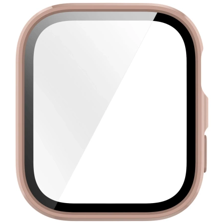 Etui ze szkłem do zegarka Bizon Case+Glass Watch do Huawei Watch Fit 4, różowe