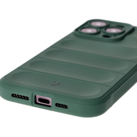Pancerne etui Bizon Case Tur do iPhone 15 Pro Max, ciemnozielone