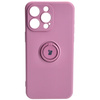 Etui Bizon Case Silicone Ring Sq do Apple iPhone 15 Pro Max, ciemnofioletowe