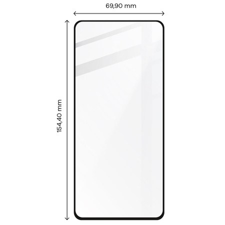 Szkło hartowane Bizon Glass Edge - 2 sztuki + ochrona na obiektyw, Moto G8, czarne