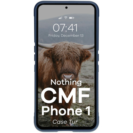 Pancerne etui Bizon Case Tur do Nothing CMF Phone 1, ciemnoniebieskie