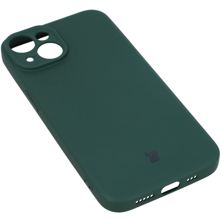 Etui Bizon Case Silicone do iPhone 14, ciemnozielone