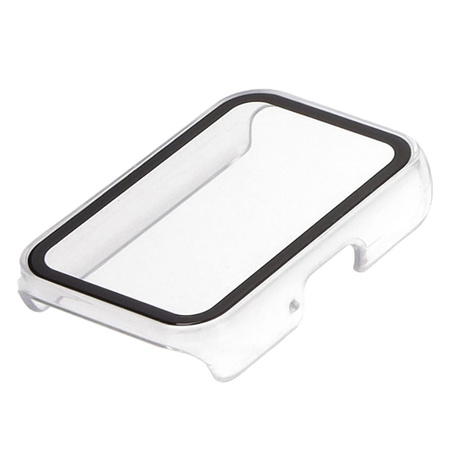 Etui Bizon Case+Glass Watch do Galaxy Fit 3, przezroczyste