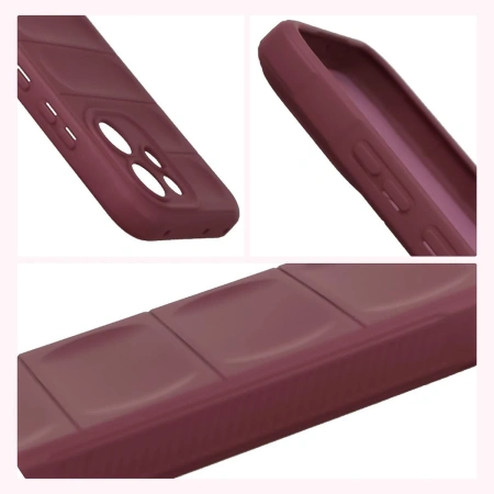Pancerne etui Bizon Case Tur do Oppo Reno 15 F / FS, burgundowe