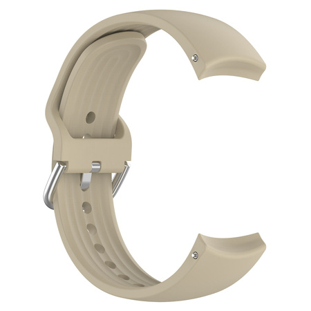 Pasek Bizon Strap Watch Silicone Pro do Xiaomi Watch S1 Pro, beżowy