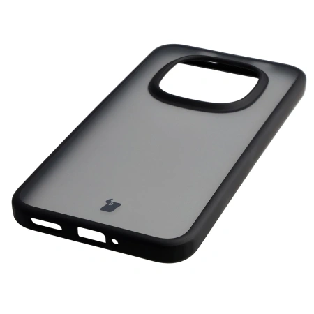 Etui Bizon Case Angelo do Xiaomi Redmi Note 15 Pro 5G, przydymione z czarną ramką