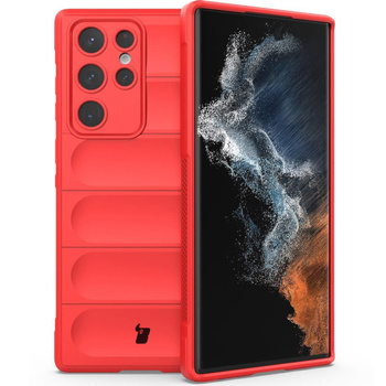 Pancerne etui Bizon Case Tur do Galaxy S22 Ultra, czerwone