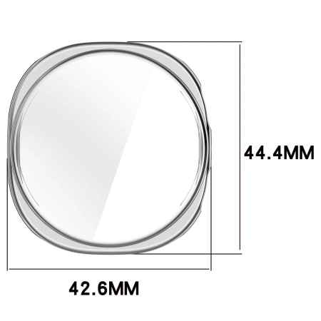 Etui z osłoną ekranu Bizon Case Watch Felipe do Galaxy Watch 8 40 mm, srebrne