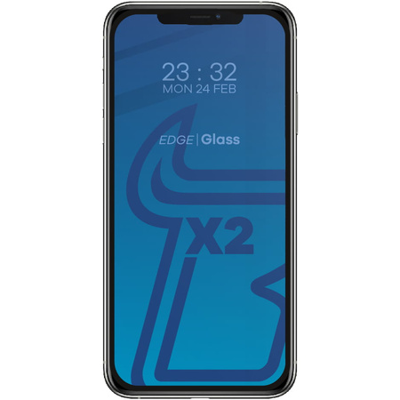 Szkło hartowane Bizon Glass Edge CF - 2 sztuki + ochrona na obiektyw, iPhone 11 Pro Max, czarne