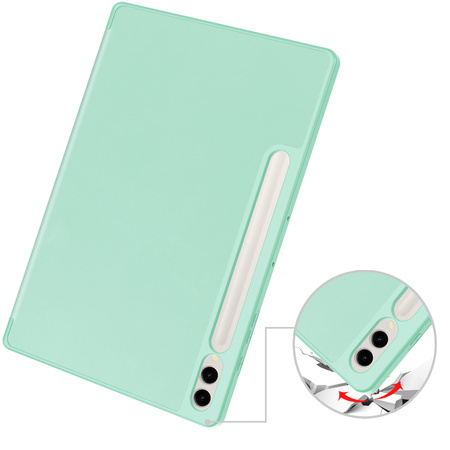 Etui Bizon Case Tab Lizard do Galaxy Tab S10 Plus / S9 Plus, miętowe