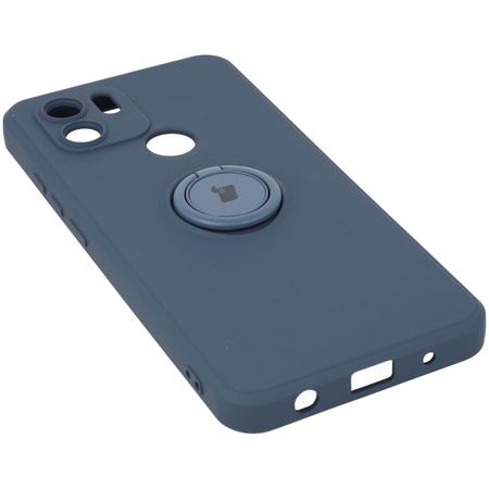 Etui Bizon Case Silicone Ring do Redmi A1, granatowe