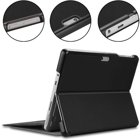 Etui Bizon Case Tab Croc do Microsoft Surface Go 3 / Go 2 / Go, czarne
