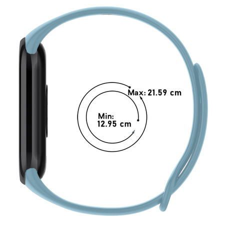 Pasek Bizon Strap Watch Dots do Xiaomi Mi Smart Band 8, błękitny