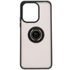 Etui z uchwytem na palec Bizon Case Hybrid Ring do Xiaomi Redmi 13 4G, przydymione z czarną ramką