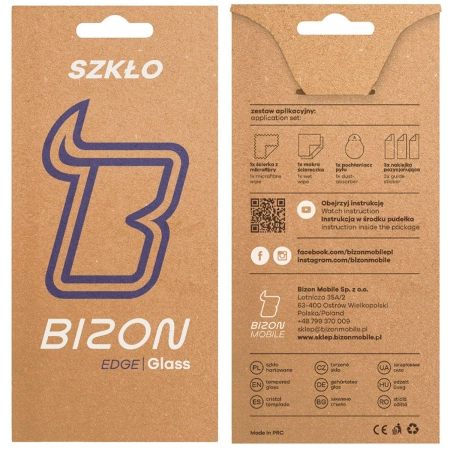 Szkło hartowane Bizon Glass Edge 2 do Galaxy A16 / A26 5G, czarna ramka