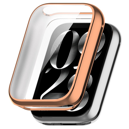 Etui Bizon Case Watch Felipe do Xiaomi Smart Band 8 Pro, różowozłote