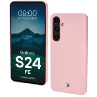 Etui Bizon Case Łupka do Galaxy S24 FE, różowe