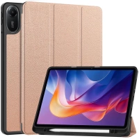 Etui z klapką Bizon Case Tab Lizard do Xiaomi Redmi Pad 2, różowozłote