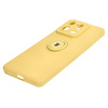 Etui Bizon Case Silicone Ring Sq do Xiaomi 13 Pro, żółte