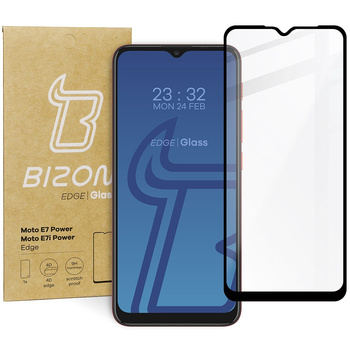 Szkło hartowane Bizon Glass Edge do Moto E7 Power / E7i Power, czarne