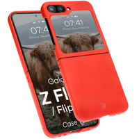 Pancerne etui Bizon Case Tur do Galaxy Z Flip7 FE / Z Flip6, czerwone