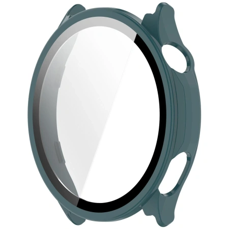 Etui ze szkłem do zegarka Bizon Case Watch Adamo do OnePlus Watch Lite 45 mm / Oppo Watch S 45 mm, zielone