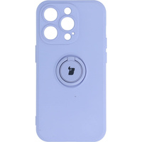 Etui Bizon Case Silicone Ring Sq do iPhone 14 Pro, jasnofioletowe