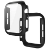 Etui ze szkłem do zegarka Bizon Case Watch Adamo do Apple Watch SE 3 / SE 2 / SE / 6 / 5 / 4 (44 mm), matowe czarne