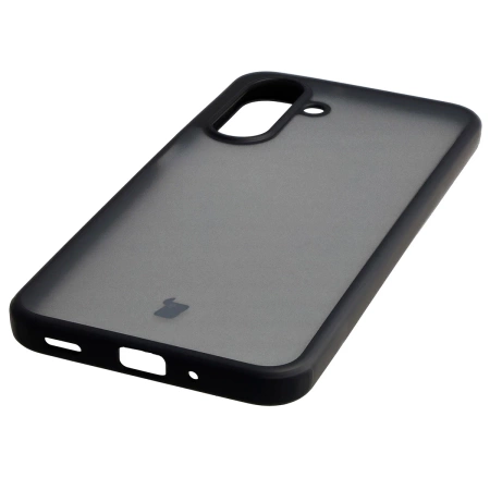 Etui Bizon Case Angelo do Galaxy A17 5G, przydymione z czarną ramką