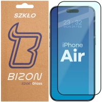 Szkło hartowane Bizon Glass Edge 2 do iPhone Air, czarna ramka