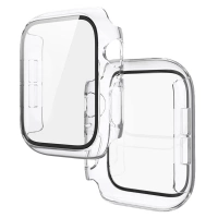 Etui ze szkłem do zegarka Bizon Case+Glass Watch do Apple Watch SE 3 / SE 2 / SE / 6 / 5 / 4 (40 mm), przezroczyste