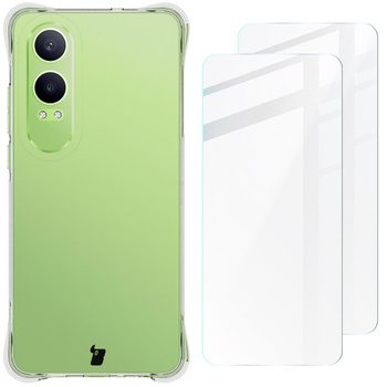 Etui + 2x szkło Bizon Case Clear Pack do OnePlus Nord CE4 Lite 5G, przezroczyste