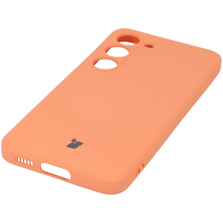 Etui Bizon Case Silicone Sq do Galaxy S23, pomarańczowe