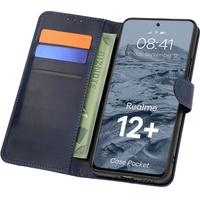 Etui z klapką Bizon Case Pocket do Realme 12+, granatowe