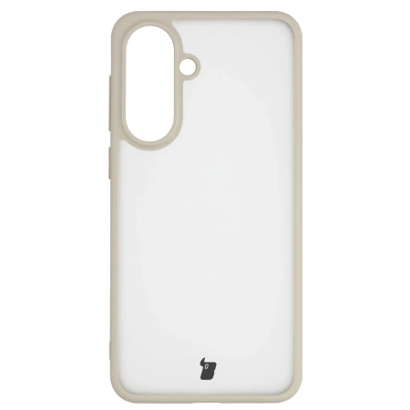 Etui Bizon Case Angelo do Galaxy A37 5G / A36 5G, półprzezroczyste z beżową ramką